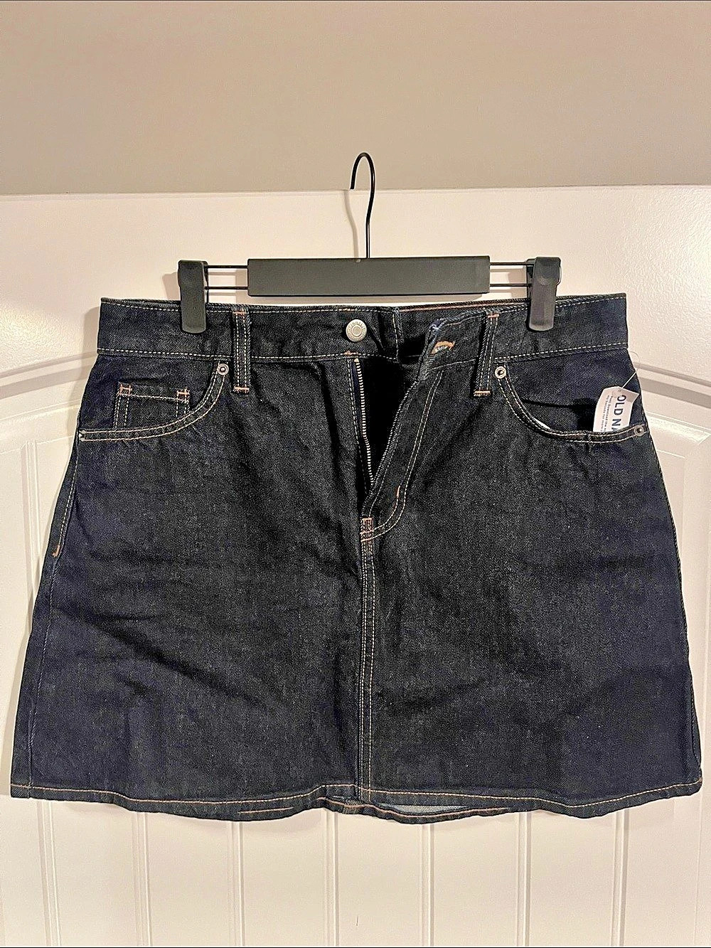 Old Navy OG High-Waisted Denim Mini Skirt Black